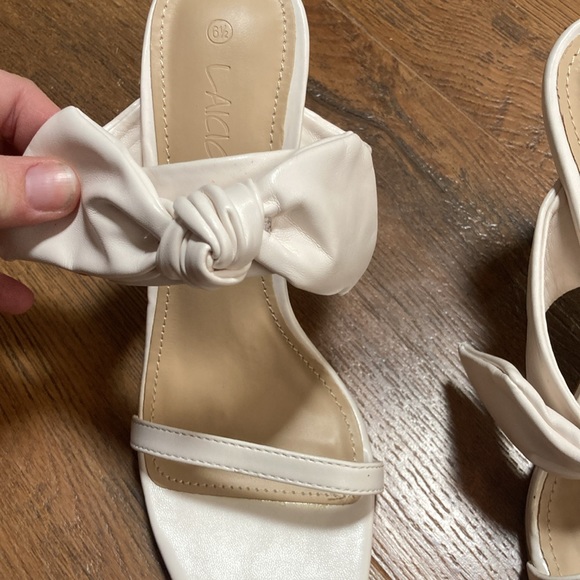 🤍NEW🤍Laicigo high heel strappy sandals with bow size 6.5 - Picture 5 of 10